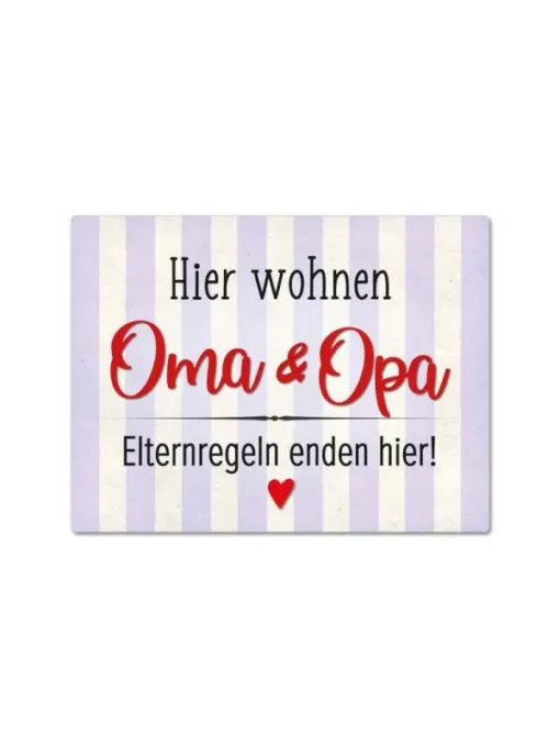 Magnet "Hier wohnen Oma & Opa"