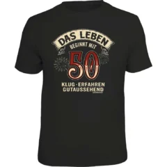 RAHMENLOS® Motiv T-Shirt "Leben beginnt mit 50"