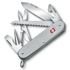 Zeigt das Schweizer Taschenmesser Farmer X Alox von Victornox mit ausgeklappten Werkzeugen