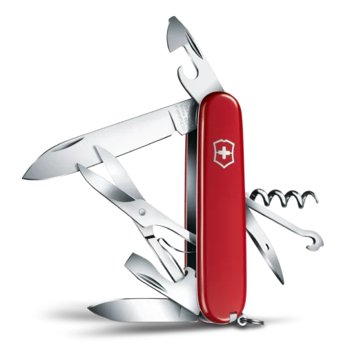 Victorinox - Schweizer Taschenmesser Climber, aufrecht und Werkzeug ausgeklappt