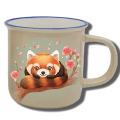 Handgemachte Tasse "Roter Panda" mit Wunschname