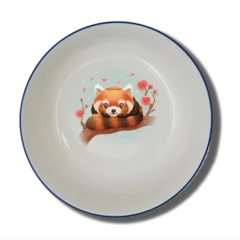 Schale Natur (Ø 15cm) "Roter Panda" mit Wunschname