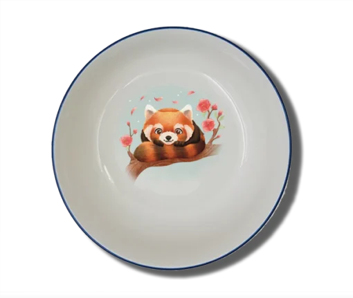 Schale Natur (Ø 15cm) "Roter Panda" mit Wunschname