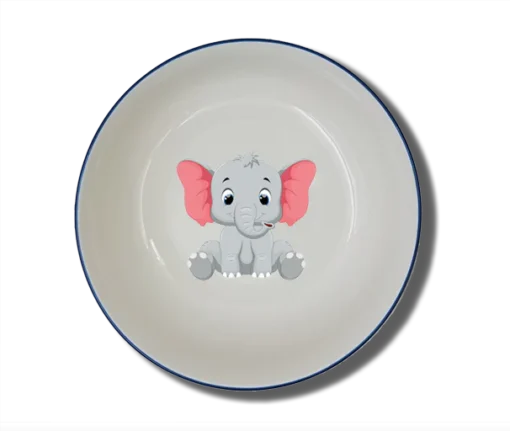 Schale Natur (Ø 15cm) "Elefant" mit Wunschname