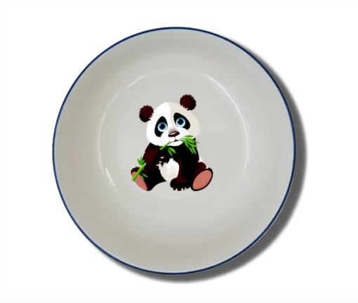 Schale Natur (Ø 15cm) "Panda" mit Wunschname