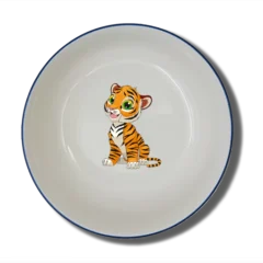 Schale Natur (Ø 15cm) "Tiger" mit Wunschname