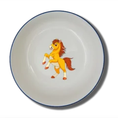 Schale Natur (Ø 15cm) "Pferd" mit Wunschname