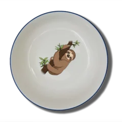 Schale Natur (Ø 15cm) "Faultier" mit Wunschname