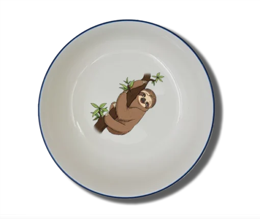 Schale Natur (Ø 15cm) "Faultier" mit Wunschname