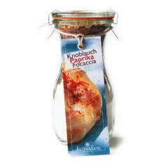 Feuer&Glas – Knoblauch Paprika Focaccia – 0,25 Liter Weckflasche