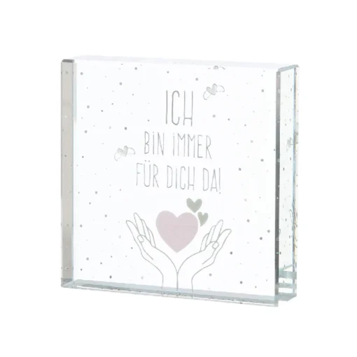 Briefbeschwerer „Herzchen“ aus Glas