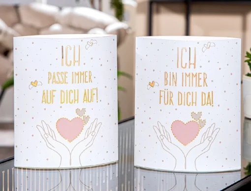 Dekoleuchte "Herzchen" aus Papier, Stimmungsbild