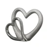 Porzellan Skulptur "Double Heart" Silber