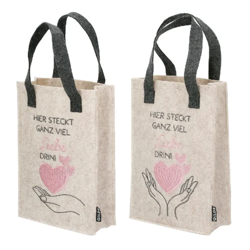 Geschenktasche "Herzchen" aus Filz