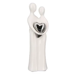 Keramik Figur "Paar" mit Herzmotiv