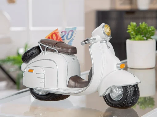 Spardose und Dekofigur Motorrad "Jetina", Stimmungsbild