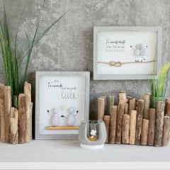 Steinbild „Freundschaft“ mit Spruch, Stimmungsbild