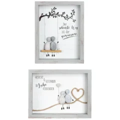 Steinbild „Liebe“ mit Spruch