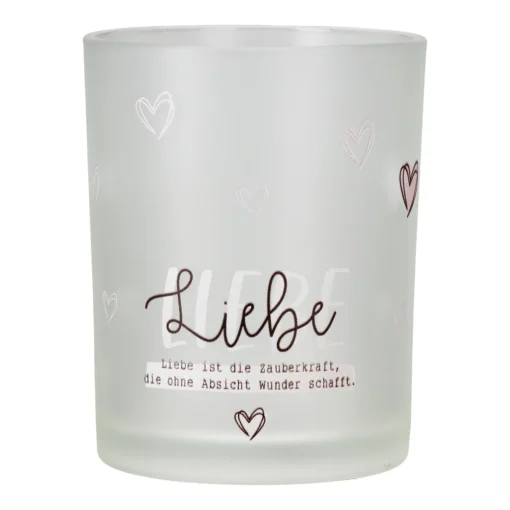 Windlicht "Liebeswunder" aus Glas