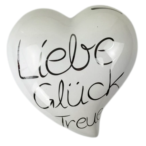 Herz-Spardose "Liebe" aus Porzellan
