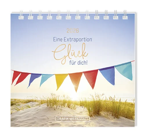 Mini Kalender "Extraportion Glück" 2026 von Grafik Werkstatt, Cover