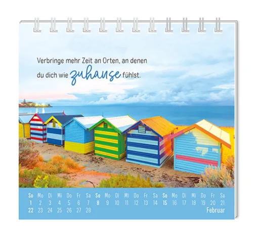 Mini Kalender "Extraportion Glück" 2026 von Grafik Werkstatt, Monat Februar