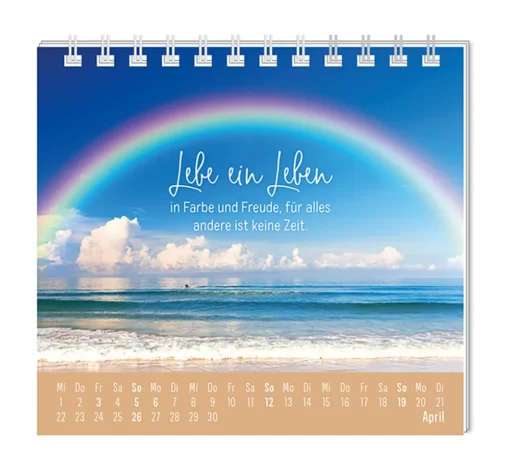 Mini Kalender "Extraportion Glück" 2026 von Grafik Werkstatt, Monat April