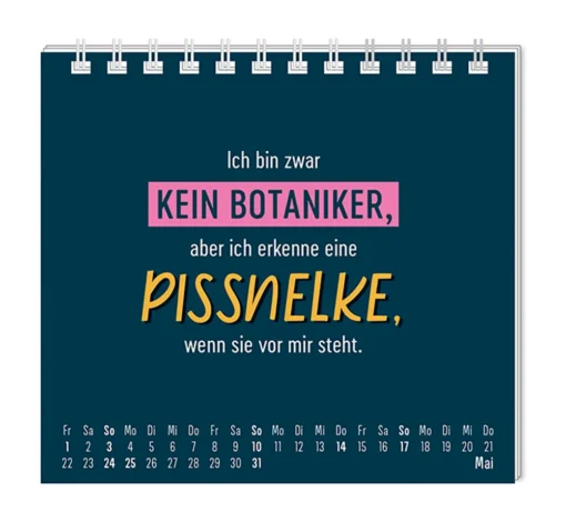 Mini Kalender "Nett kann ich" 2026 von Grafik Werkstatt, Monat Mai