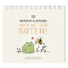 Mini Kalender "Mit allem rechnen" 2026 von Grafik Werkstatt
