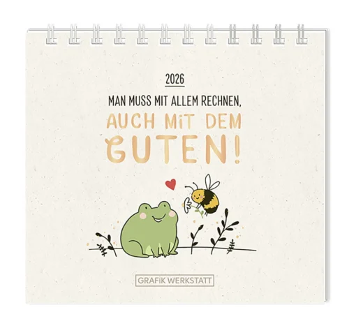 Mini Kalender "Mit allem rechnen" 2026 von Grafik Werkstatt