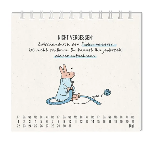 Mini Kalender "Mit allem rechnen" 2026 von Grafik Werkstatt, Monat Mai