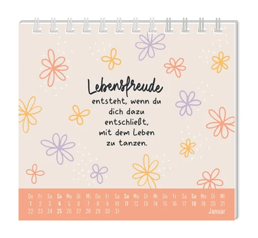 Mini Kalender "Der beste Tag" 2026 von Grafik Werkstatt, Januar