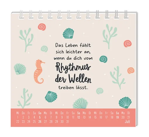 Mini Kalender "Der beste Tag" 2026 von Grafik Werkstatt, Juli