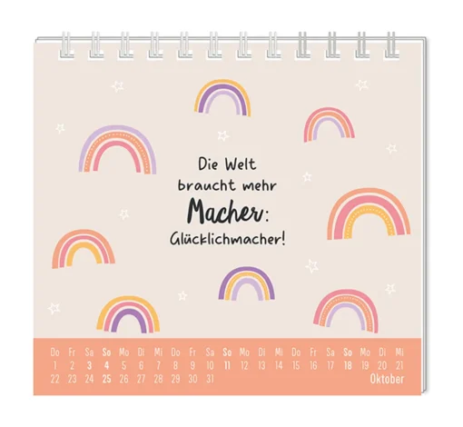 Mini Kalender "Der beste Tag" 2026 von Grafik Werkstatt, Oktober