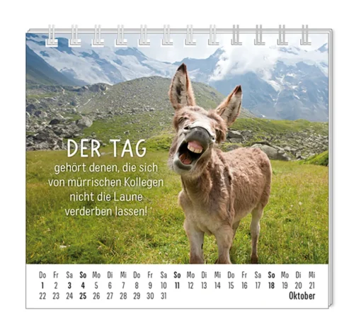 Mini Kalender "Happymacher" 2026 von Grafik Werkstatt, Monat Oktober