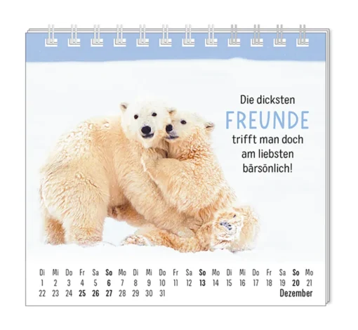 Mini Kalender "Happymacher" 2026 von Grafik Werkstatt, Monat Dezember