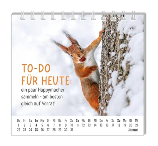 Mini Kalender "Happymacher" 2026 von Grafik Werkstatt, Monat Januar