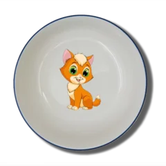 Schale Natur (Ø 15cm) "Katze" mit Wunschname