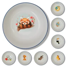 Personalisierter Schale (Ø 15cm) mit Tiermotiv und Wunschname