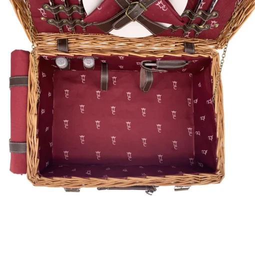 Picknickkorb "Champs-Elysées" rot, für 2/4/6 Personen