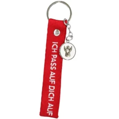 Kurzband-Schlüsselanhänger "Ich pass auf dich auf"