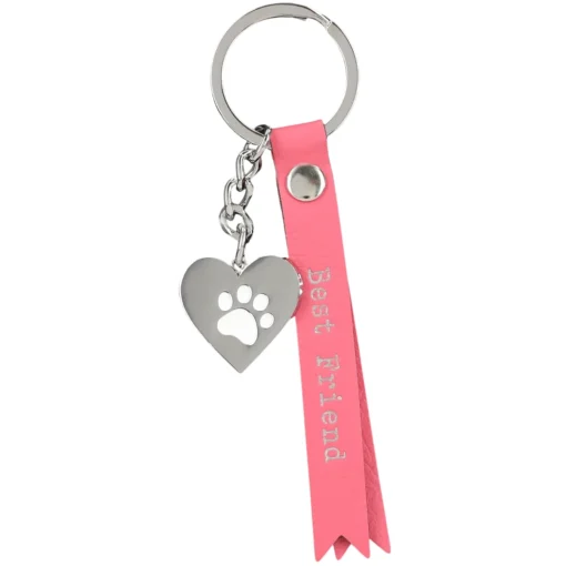 Fähnchen-Schlüsselanhänger "Best friend" Rosa
