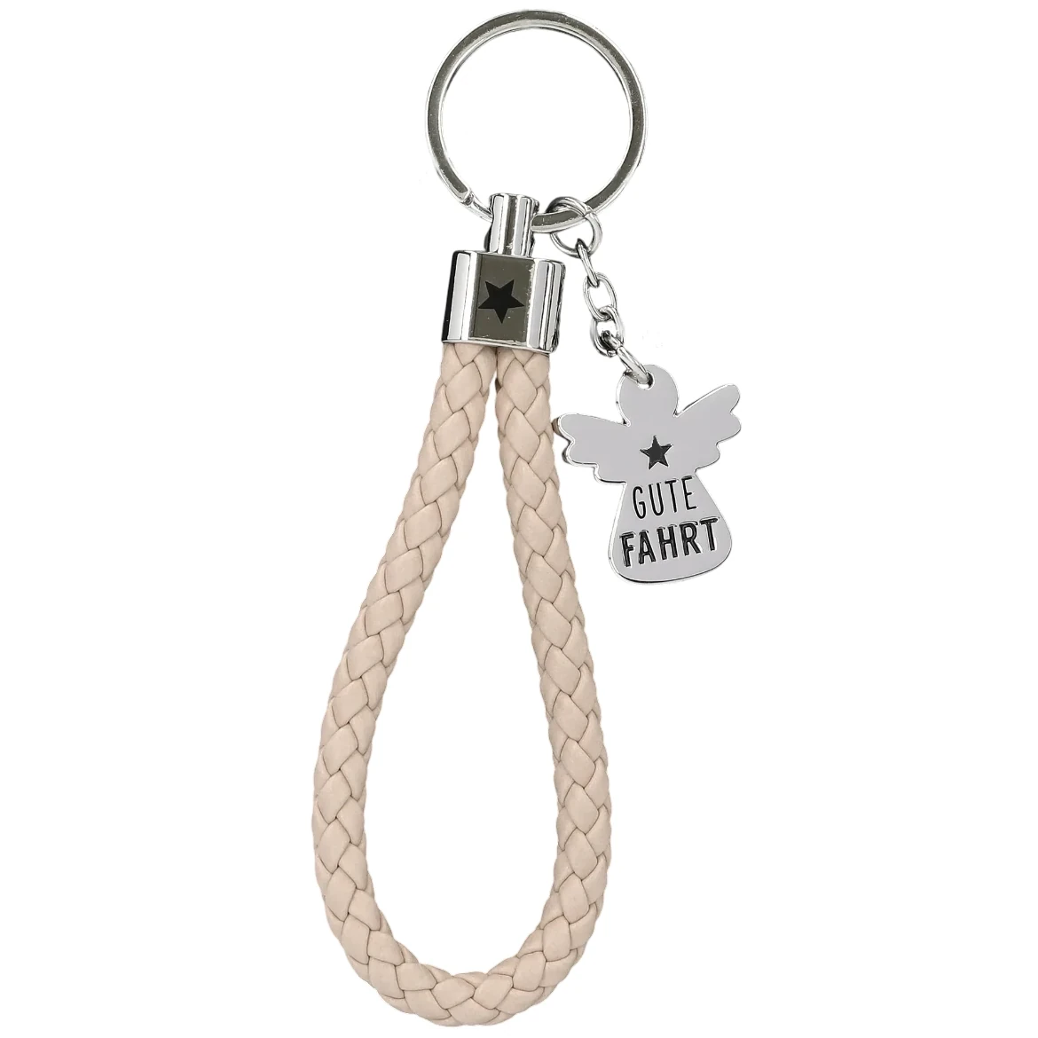 Schlüsselanhänger "Gute Fahrt" - Kordel