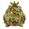 Pomme-Pidou Spardose "Frosch Freddy" Flowers, Grün, Front