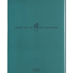 Terminplaner "Jeder Tag" 2026 im Lederlook - Grafik Werkstatt, Cover