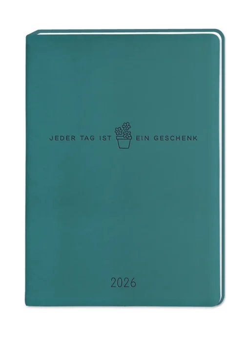 Terminplaner "Jeder Tag" 2026 im Lederlook - Grafik Werkstatt, Cover