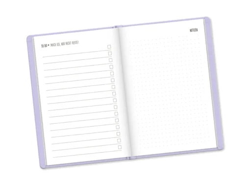 Terminplaner 2026 Lavender im Lederlook - Grafik Werkstatt, Notizen & to-dos