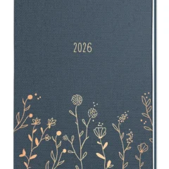 Terminplaner "Blumen" 2026 im Leinenlook - Grafik Werkstatt, Cover