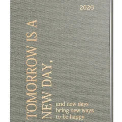 Terminplaner "New Day" 2026 im Leinenlook - Grafik Werkstatt, Cover