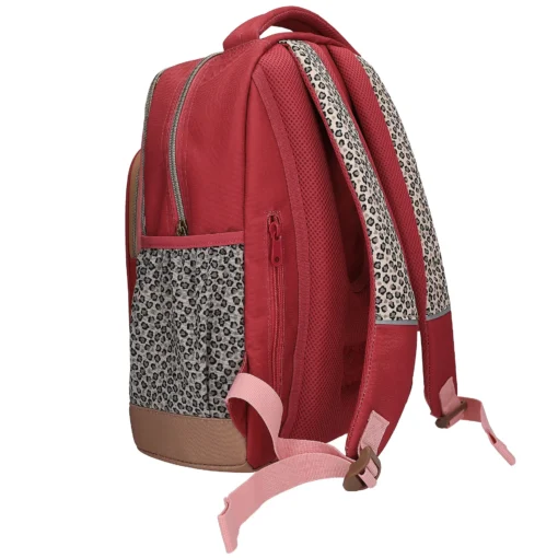 TOPModel Schulrucksack LEOHEART, schräg von hinten - zeigt kleine Rückenfach